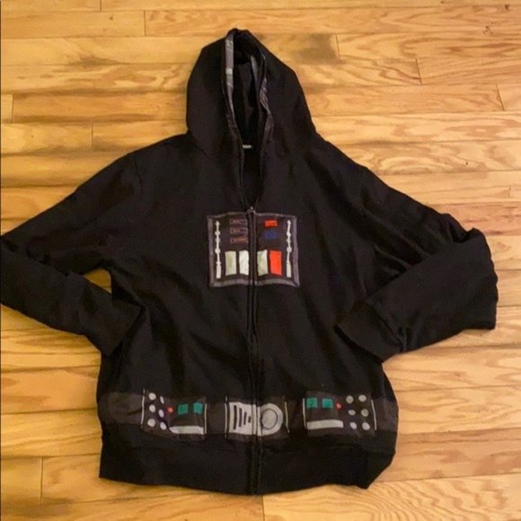 Star Wars black full front zip hoodie